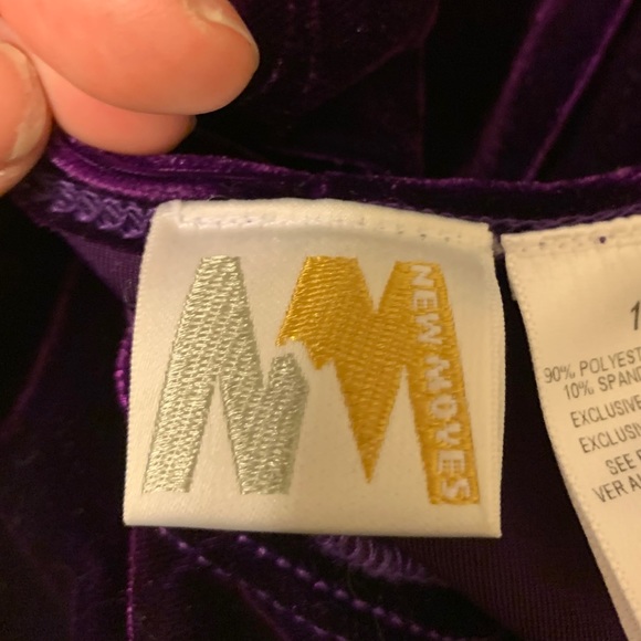 Velvet purple kids formal dress with cute beads - Picture 8 of 10